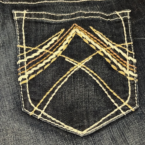 Ariat Blue Bootcut Denim Embroidered Jeans Women Size 32 - Picture 13 of 15